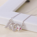 Xuping Foxtrel Neckalce com Rhodium chapeado